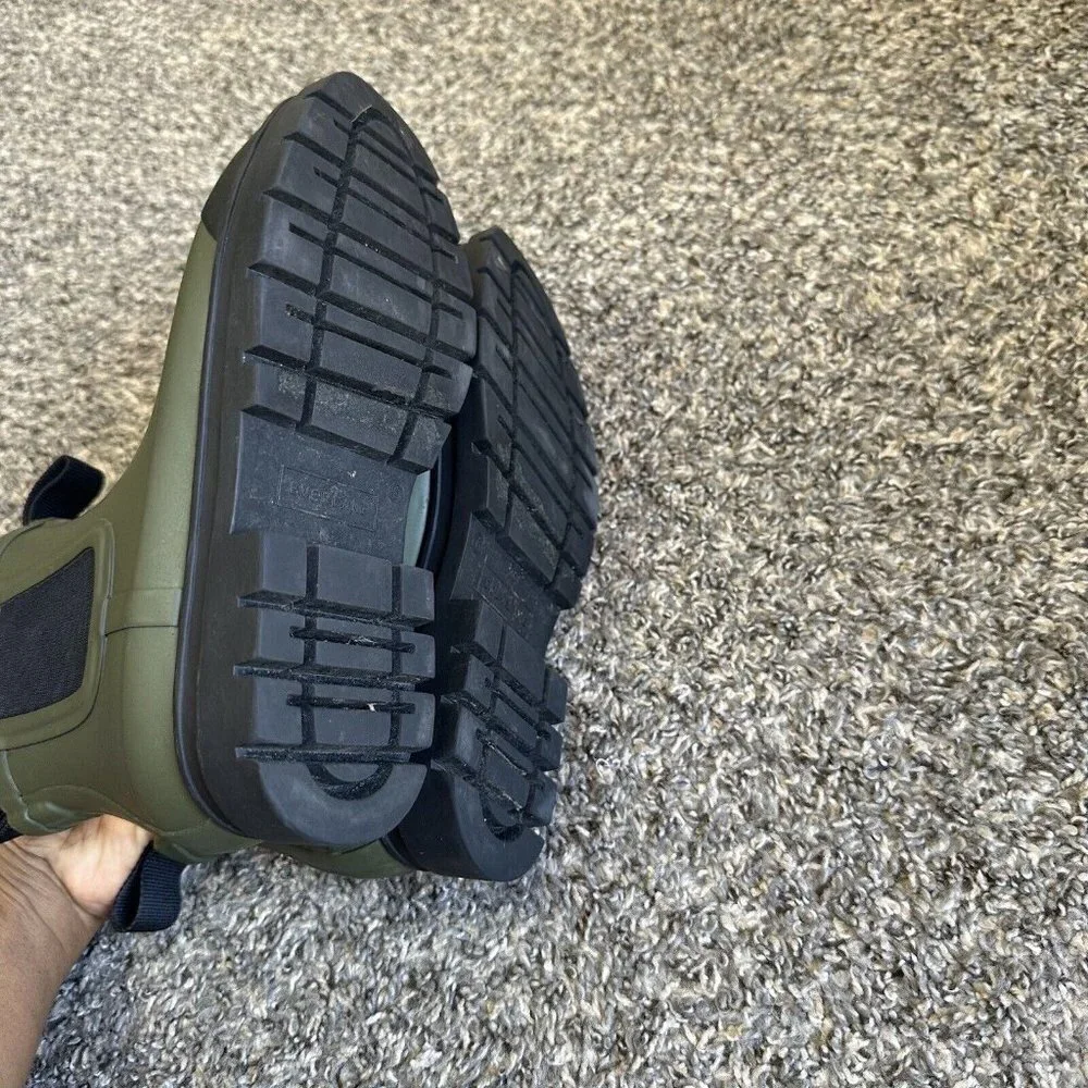 Everlane The Rain Boots Womens Rubber Chelsea Ankle Green Size 6